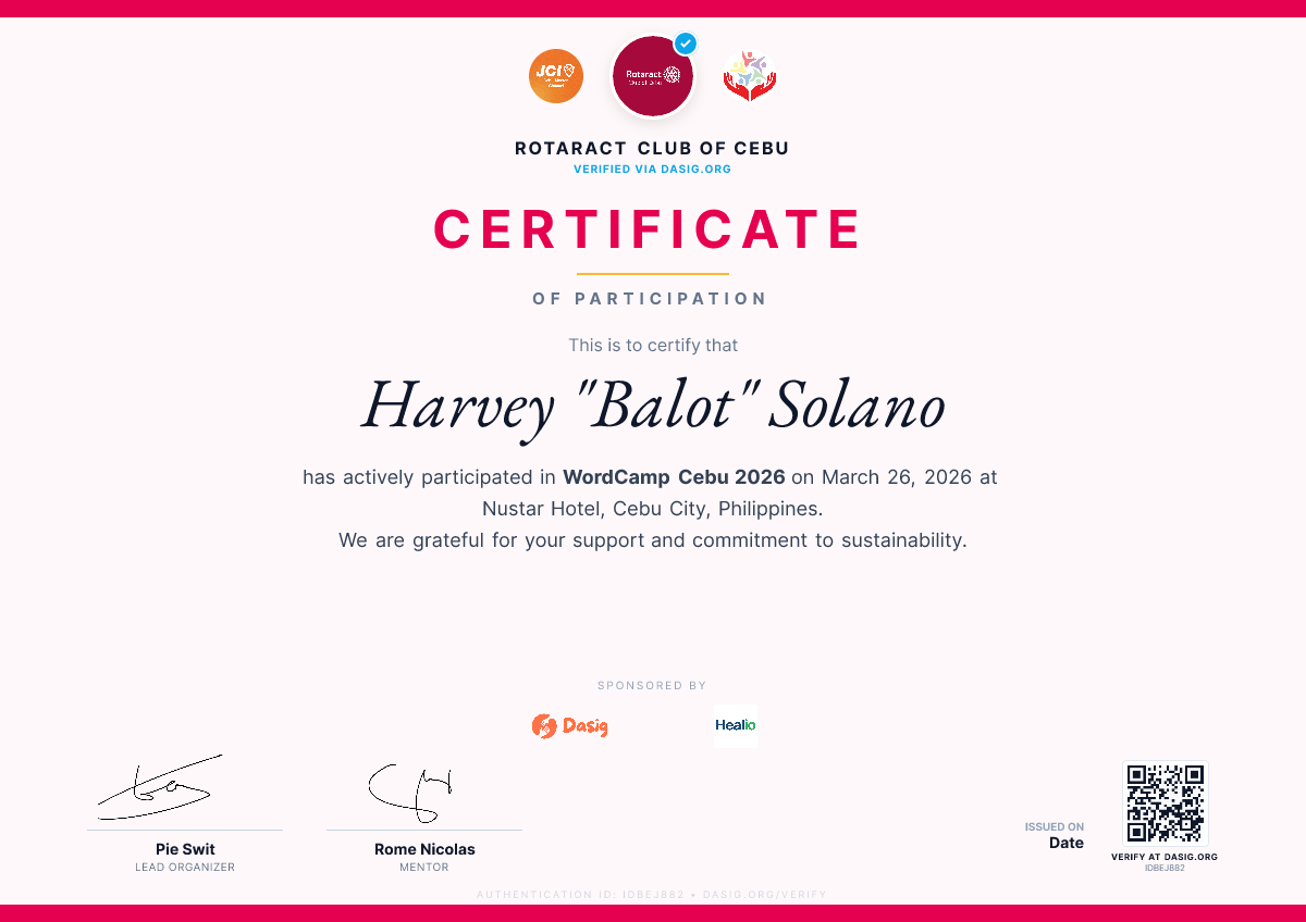 Bulk generated event certificate preview